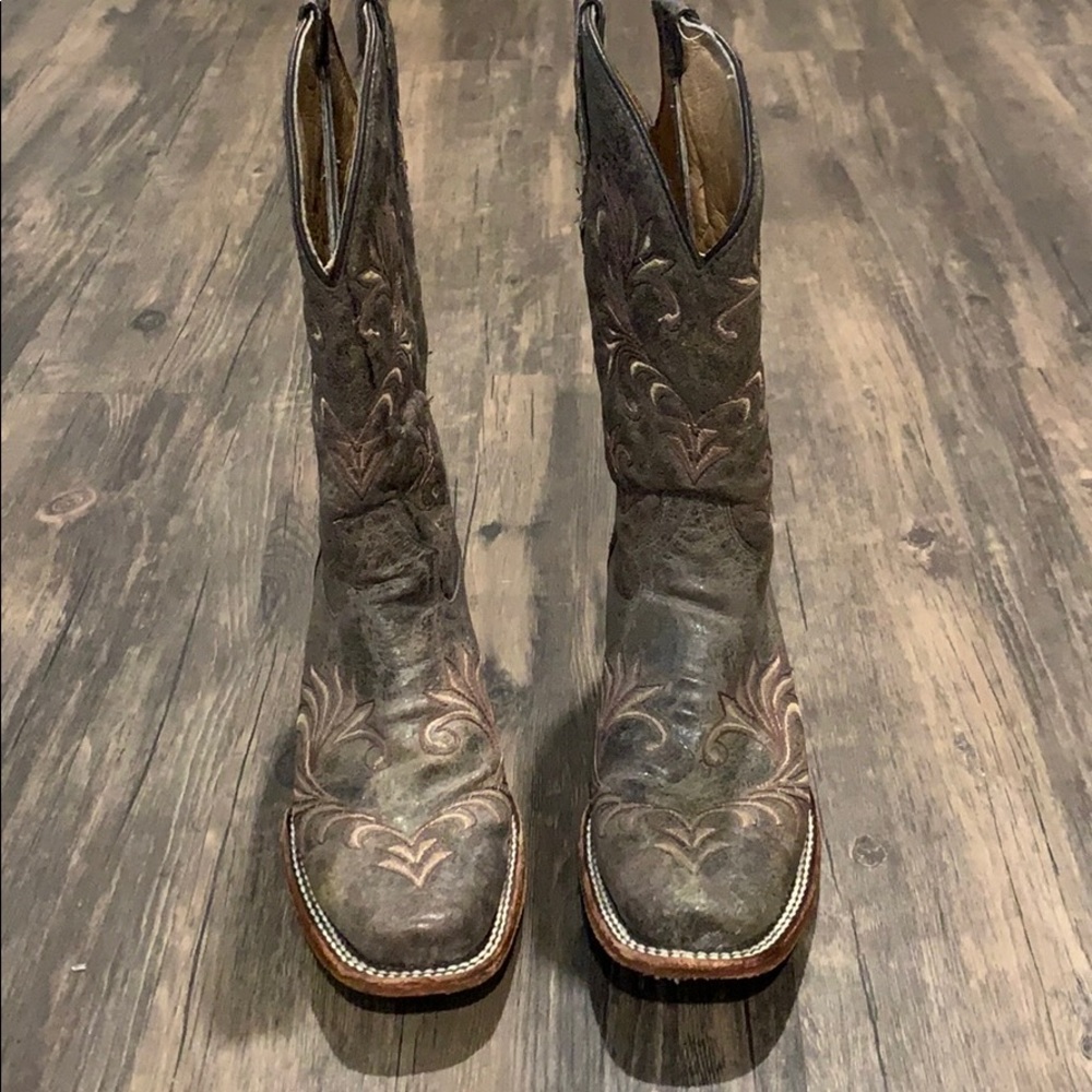 Womens Circle G square toe cowboy boots